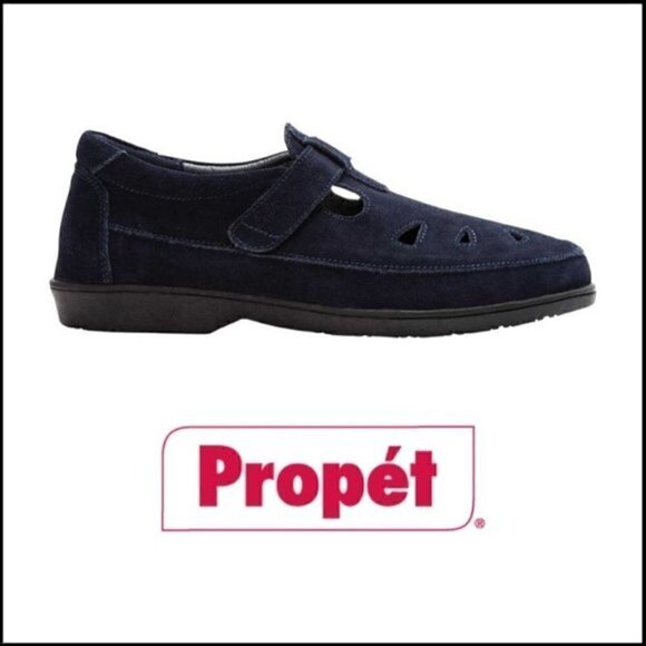 Propet Lady Bug Navy Blue Suede Shoes Size 11 - Picture 1 of 8